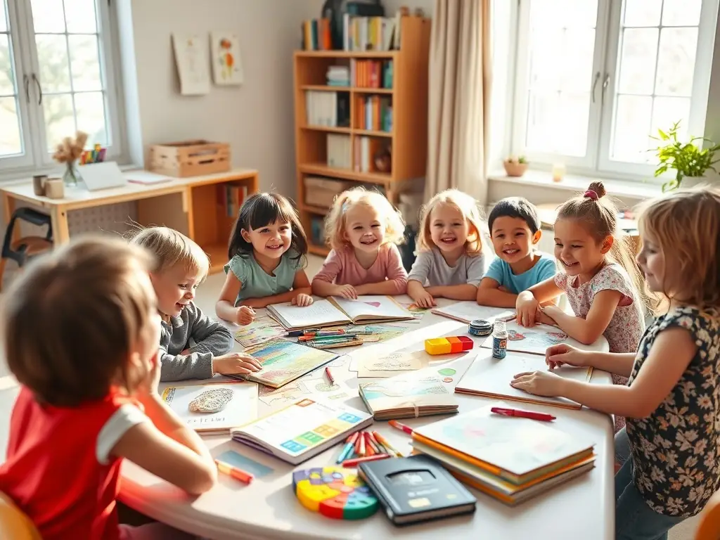 A group of children participating in an educational workshop at the museum.