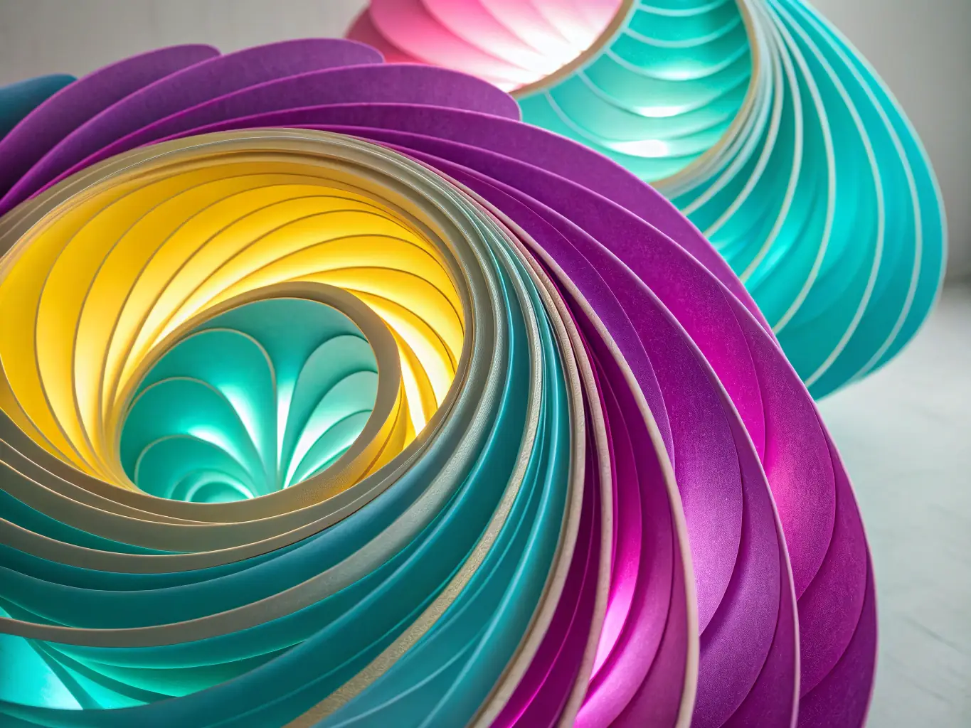 A painting of a modern art piece with vibrant colors and abstract shapes.